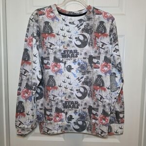 Disney Parks Adult Sweatshirt Gray Black M Star Wars Darth Vader Mens